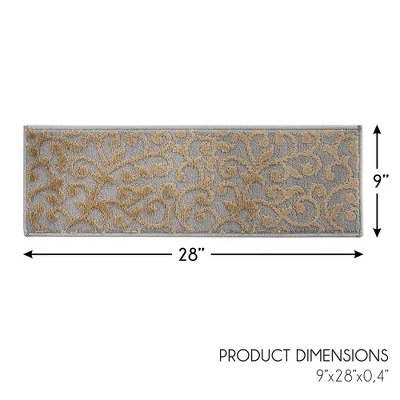 Sussexhome Leaves Collection Non-Slip Carpet Stair Treads For Wooden Steps, 9" X 28" 8 Sussexhome Leaves Collection Non-Slip Carpet Stair Treads For Wooden Steps, 9" X 28" - Image 6