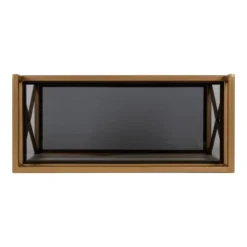 18" X 8" X 15" Blex Metal And Glass Wall Shelf Gold - Kate & Laurel All Things Decor -Home Decor Store GUEST 73c161b8 7652 4278 a9f9 caddd3224a66