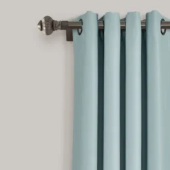 Set Of 2 Insulated Grommet Top Blackout Curtain Panels - Lush Décor