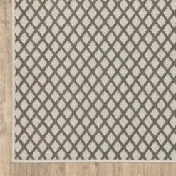 Trinity Casual Diamond Lattice Patio Area Rug Beige/Gray - Captiv8e Designs -Home Decor Store GUEST 75309c66 07ef 4f7f 8a49 69faa8bec40b