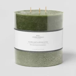 Pillar Candle Water Mint & Eucalyptus Green - Threshold™ -Home Decor Store GUEST 758ed7d4 2bd7 4340 8e85 d3cb5afa8c79