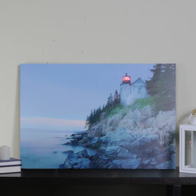 Northlight LED Lighted Lighthouse Home With Morning Sunrise Canvas Wall Art 15.75" X 23.5" 5 Northlight LED Lighted Lighthouse Home With Morning Sunrise Canvas Wall Art 15.75" X 23.5" - Image 3