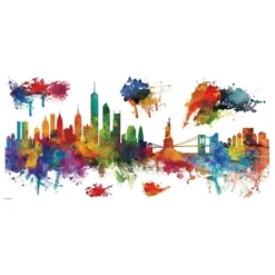 New York City Skyline Peel And Stick Giant Wall Decal - RoomMates 6 New York City Skyline Peel And Stick Giant Wall Decal - RoomMates -Home Decor Store GUEST 767562c8 ac95 494a 8f7c b58555ac1e38