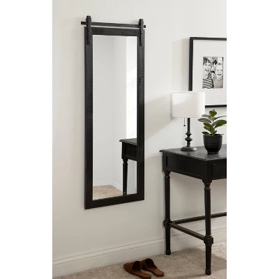 20" X 51" Cates Rustic Wall Mirror Black - Kate & Laurel All Things Decor 6 20" X 51" Cates Rustic Wall Mirror Black - Kate & Laurel All Things Decor - Image 4
