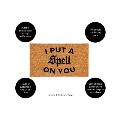 Evergreen 16 X 28 Halloween Greeting Coir Mat, I Put A Spell On You For Indoor And Outdoor Decor 10 Evergreen 16 X 28 Halloween Greeting Coir Mat, I Put A Spell On You For Indoor And Outdoor Decor - Image 8