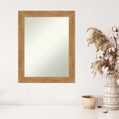 22" X 28" Non-Beveled Carlisle Blonde Wood Wall Mirror - Amanti Art 5 22" X 28" Non-Beveled Carlisle Blonde Wood Wall Mirror - Amanti Art - Image 4