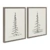 (Set Of 2) 18" X 24" Sylvie Minimalist Evergreen Trees Sketch Framed Canvas Set Gray - Kate & Laurel All Things Decor -Home Decor Store GUEST 78eb0209 f5e7 4966 921e 62029baa6a31