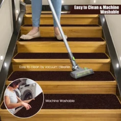 Costway 15 PCS Slip-resistant Stair Mats 30'' X 8'' Non-Slip Stair Treads Carpet -Home Decor Store GUEST 7ad8a406 4006 46c4 b769 1021c44850cc