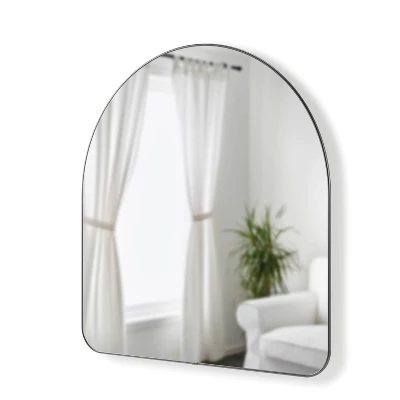 34" X 36" Hubba Arched Mirror Metallic Titanium - Umbra 2 34" X 36" Hubba Arched Mirror Metallic Titanium - Umbra