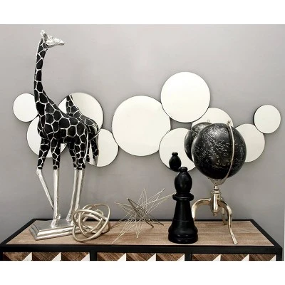 Glass Bubble Cluster Wall Mirror Silver - Olivia & May 3 Glass Bubble Cluster Wall Mirror Silver - Olivia & May