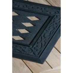 Evergreen Black Scroll Sassafras Floor Mat Indoor Outdoor Rubber Tray 18"x30" Fits Sassafras Inserts 10"x22" Black -Home Decor Store GUEST 7e1593bc bfa6 4afa aa95 2c17628e0231