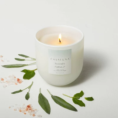 Serenity Core Frosted Glass Candle White - Casaluna™ 3 Serenity Core Frosted Glass Candle White - Casaluna™