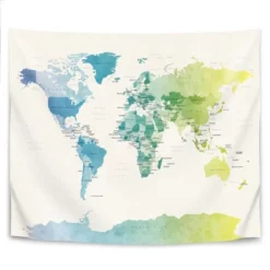 Americanflat Watercolour Political Map Of The World New 1 By Michael Tompsett Wall Tapestry 9 Americanflat Watercolour Political Map Of The World New 1 By Michael Tompsett Wall Tapestry -Home Decor Store GUEST 80275224 c6a3 4a83 a2d4 c68716fc513f