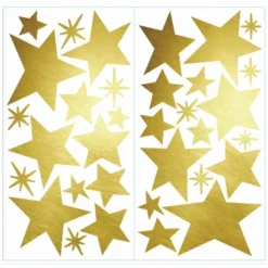 Star Peel And Stick Wall Decal With Foil Gold - RoomMates