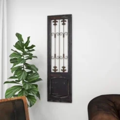 Traditional Metal Scroll Distressed Door Inspired Ornamental Wall Decor With Metal Wire Details Brown - Olivia & May -Home Decor Store GUEST 815c9a65 4b5a 4d7f b8a7 3ff0e42d773d