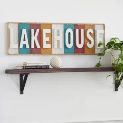 Wooden Sign Lake House Wall Decor White - Olivia & May -Home Decor Store GUEST 829fc59e fac6 492d b7ef 05e703d42ca1