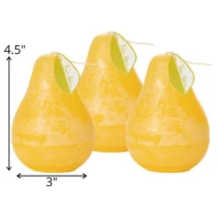 Pale Yellow Pear Candles - Set Of 3 -Home Decor Store GUEST 82ce2d35 8a20 4b96 bf25 c9e546d9f417