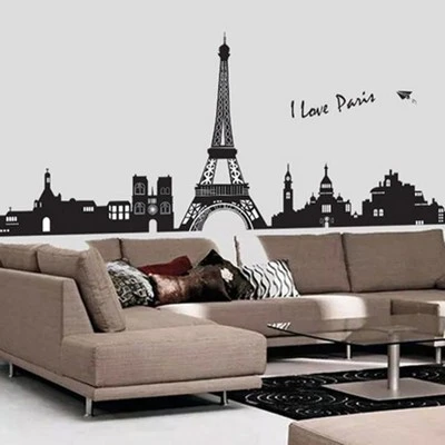 Unique Bargains Self Adhesive Buildings Eifel Tower Sticker Deca PVC Wall Mural 24" X 35" Black 1 Pc 7 Unique Bargains Self Adhesive Buildings Eifel Tower Sticker Deca PVC Wall Mural 24" X 35" Black 1 Pc - Image 5