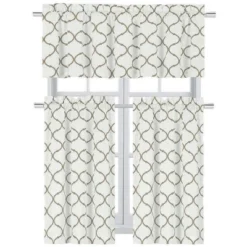 Kate Aurora Living Shabby Trellis 3 Piece Café Kitchen Curtain Tier And Valance Set -Home Decor Store GUEST 83b06bd1 c057 4515 a601 aa28ca745530