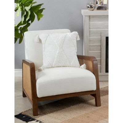 Saro Lifestyle Tassel Design Tufted Diamond Throw Pillow With Down Filling 3 Saro Lifestyle Tassel Design Tufted Diamond Throw Pillow With Down Filling - Image 2