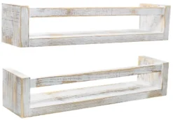 Sorbus Rustic Wooden Floating Shelves Set Of 2 Gray -Home Decor Store GUEST 85302bf6 ede8 4934 8624 001a0b990abf