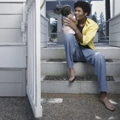 Set Of 2 Non-Slip Stair Treads For Wooden Steps - Heavy Duty Decorative Runner With Traction Control Grip - Outdoor Rubber Mats By Pure Garden (Black) -Home Decor Store GUEST 86dc60f7 e0fb 446e 9a87 8a1f67fd3da4