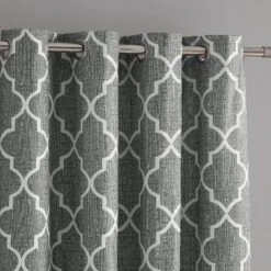 GoodGram 2 Pack 100% Blackout Trellis Grommet Window Curtain Panels