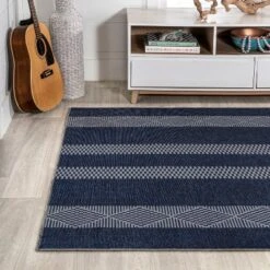 Nautisk Trellis Stripe Machine-Washable Area Rug - JONATHAN Y 18 Nautisk Trellis Stripe Machine-Washable Area Rug - JONATHAN Y -Home Decor Store GUEST 8b6d8037 a677 4d5a a82d 03dd283fae77