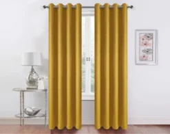 Kate Aurora 2 Pack Hotel Embossed Textured Light Filtering Grommet Top Window Curtain Panels -Home Decor Store GUEST 8ca4ee48 9017 463d b23d e7861200a4db