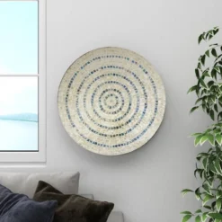 Mother Of Pearl Plate Handmade Mosaic Wall Decor Beige - Olivia & May -Home Decor Store GUEST 8d693621 5523 4063 8d2c 2322e83dd2f3