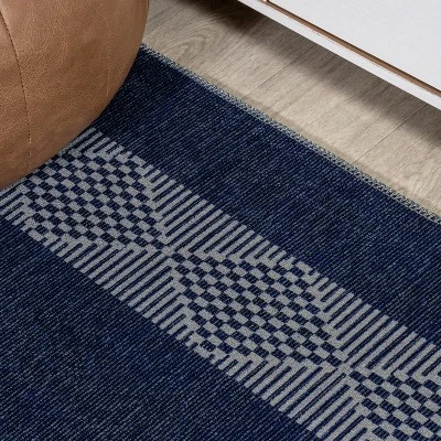 Nautisk Trellis Stripe Machine-Washable Area Rug - JONATHAN Y 8 Nautisk Trellis Stripe Machine-Washable Area Rug - JONATHAN Y - Image 6