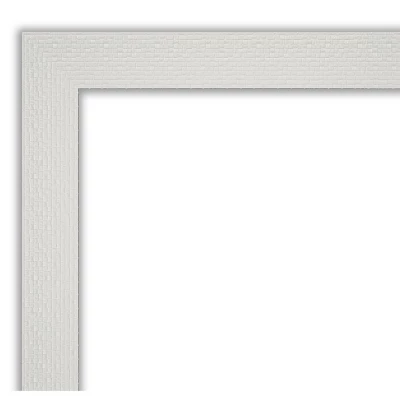 33" X 27" Non-Beveled Mosaic White Wall Mirror - Amanti Art 4 33" X 27" Non-Beveled Mosaic White Wall Mirror - Amanti Art - Image 2