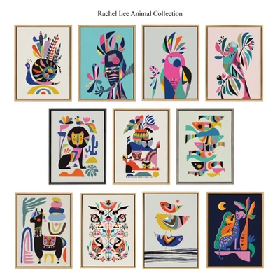 18" X 24" Sylvie Parakeet Framed Canvas Wall Art By Rachel Lee Gold - Kate And Laurel 6 18" X 24" Sylvie Parakeet Framed Canvas Wall Art By Rachel Lee Gold - Kate And Laurel - Image 4