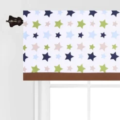Bacati - Stars Green Blue Beige Window Valance -Home Decor Store GUEST 90861a78 16c9 4f8d bde2 ec970ac12cfe