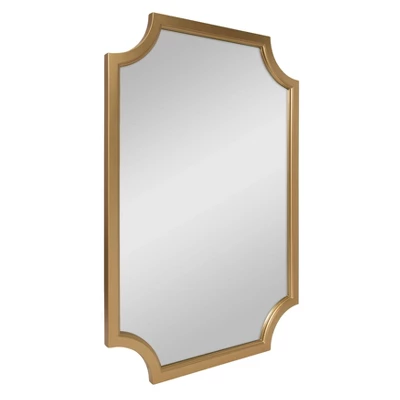 24" X 36" Hogan Framed Scallop Wall Mirror Gold - Kate And Laurel 3 24" X 36" Hogan Framed Scallop Wall Mirror Gold - Kate And Laurel