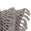 Gray Hand Woven 14x22" Decorative Cotton Throw Pillow With Hand Braided Tassels - Foreside Home & Garden -Home Decor Store GUEST 91db916c f838 433a ac84 2200b75531eb