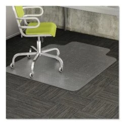 3'x4' Rectangle Solid Vinyl Floor Mat Clear - Deflecto