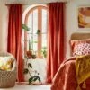 1pc Light Filtering Velvet Macrame Trim Window Curtain Panel Burnt Orange - Opalhouse™ Designed With Jungalow™ 1 1pc Light Filtering Velvet Macrame Trim Window Curtain Panel Burnt Orange - Opalhouse™ Designed With Jungalow™ -Home Decor Store GUEST 92dfaf13 4813 4967 a623 6cda6de279dc