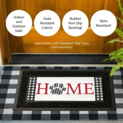 Evergreen Home Pawprint Sassafras Indoor Outdoor Switch Doormat 10"x1'10" Red -Home Decor Store GUEST 943b2d68 06e2 4096 ade4 55fd2231480b