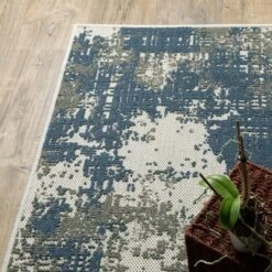 Trinity Modern Distressed Abstract Patio Area Rug Beige/Blue - Captiv8e Designs 16 Trinity Modern Distressed Abstract Patio Area Rug Beige/Blue - Captiv8e Designs -Home Decor Store GUEST 943d7351 77c7 448a b294 ac1739d4a57a