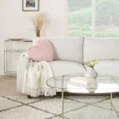 Rabbit Faux Fur Heart Throw Pillow Blush - Mina Victory -Home Decor Store GUEST 954f21fc bf9f 411f 8aec 5db9f32ca32a