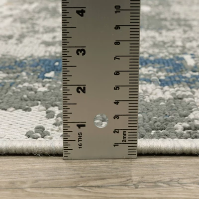 Trinity Modern Distressed Abstract Patio Area Rug Beige/Blue - Captiv8e Designs 12 Trinity Modern Distressed Abstract Patio Area Rug Beige/Blue - Captiv8e Designs - Image 10