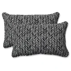 Outdoor/Indoor Herringbone Rectangular Throw Pillow Set Of 2 - Pillow Perfect -Home Decor Store GUEST 9d6defd0 ac81 4ec9 bb70 87a5305ff09a
