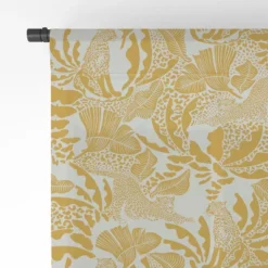 Evamatise Surreal Jungle In Bright Yellow Single Panel Sheer Window Curtain - Deny Designs -Home Decor Store GUEST 9e8d0cf3 dde2 438a bcd6 340a87badb40