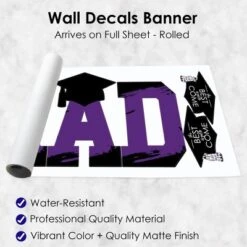 Big Dot Of Happiness Purple Graduation Party Decor - Vinyl Wall Decals - Grad -Home Decor Store GUEST a12fefd7 0fec 4918 9115 e5fcf98c2dfa