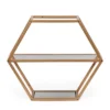17" Lepley Modern Glam Handcrafted Glass 2 Shelf Hexagonal Decorative Shelf Antique Gold - Christopher Knight Home 2 17" Lepley Modern Glam Handcrafted Glass 2 Shelf Hexagonal Decorative Shelf Antique Gold - Christopher Knight Home -Home Decor Store GUEST a1c58ad7 0422 4835 a9b1 337292356461