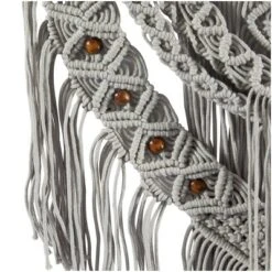 Cotton Macrame Intricately Weaved Wall Decor With Beaded Fringe Tassels - Olivia & May -Home Decor Store GUEST a327d92d 6378 4a8c 8e90 1a205611954b