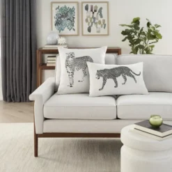 Mina Victory Outdoor Raised Print Leopard Lumbar Throw Pillow 15 Mina Victory Outdoor Raised Print Leopard Lumbar Throw Pillow -Home Decor Store GUEST a497c6e3 551c 48b9 9ba4 d7833af9c85f