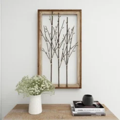 Contemporary Metal Nature Wall Decor Brown - Olivia & May -Home Decor Store GUEST a5c51154 4ae6 48f4 8dbb de2ea8c70b62
