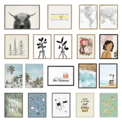 (Set Of 2) 23" X 33" Sylvie Forest On A Foggy Day Black And White Framed Canvas Natural - Kate & Laurel All Things Decor -Home Decor Store GUEST a8c7ae91 79ee 412c 80e8 963bb65f8b92